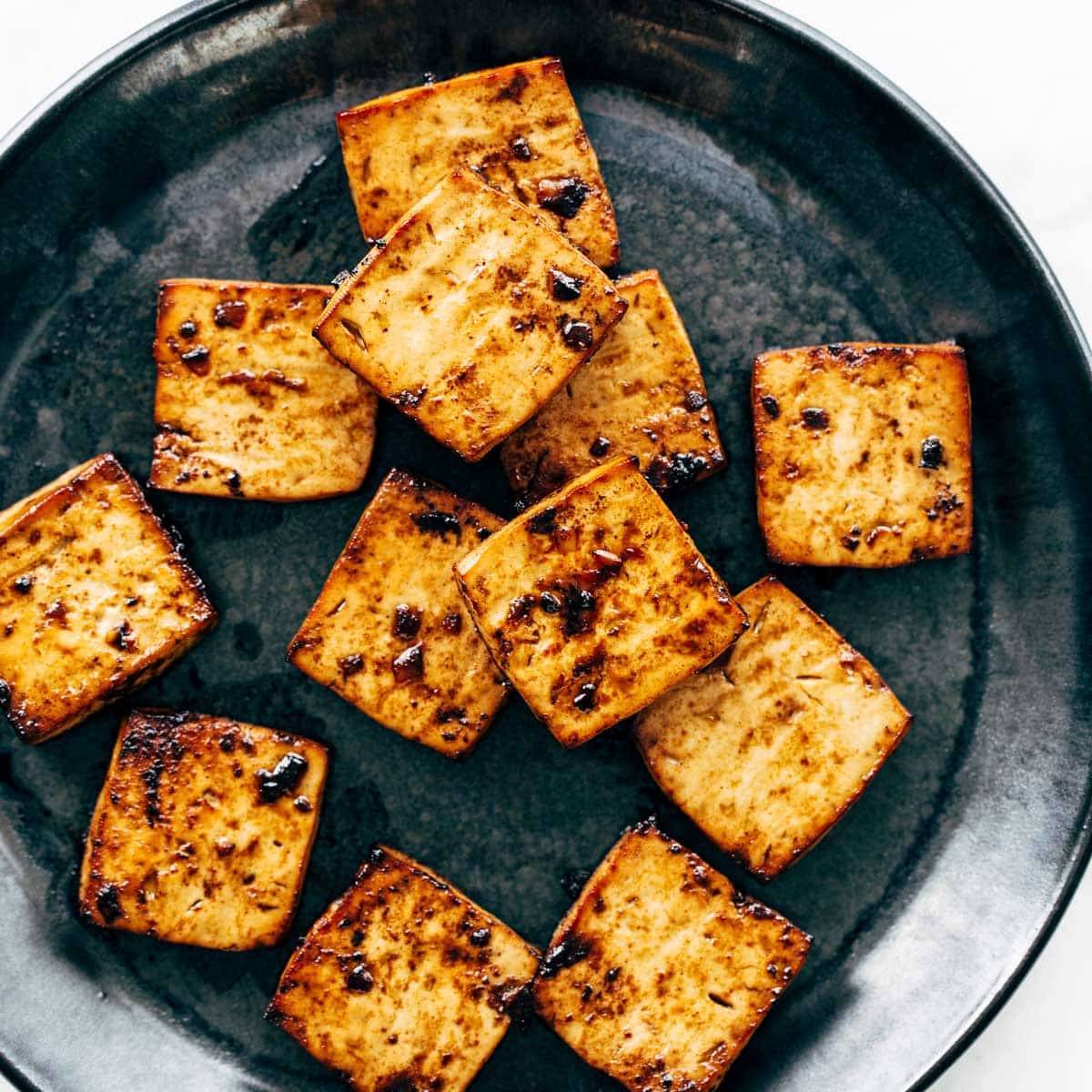 Serve baked tofu.