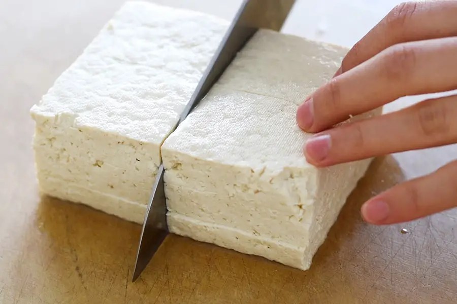 How to cut tofu image.