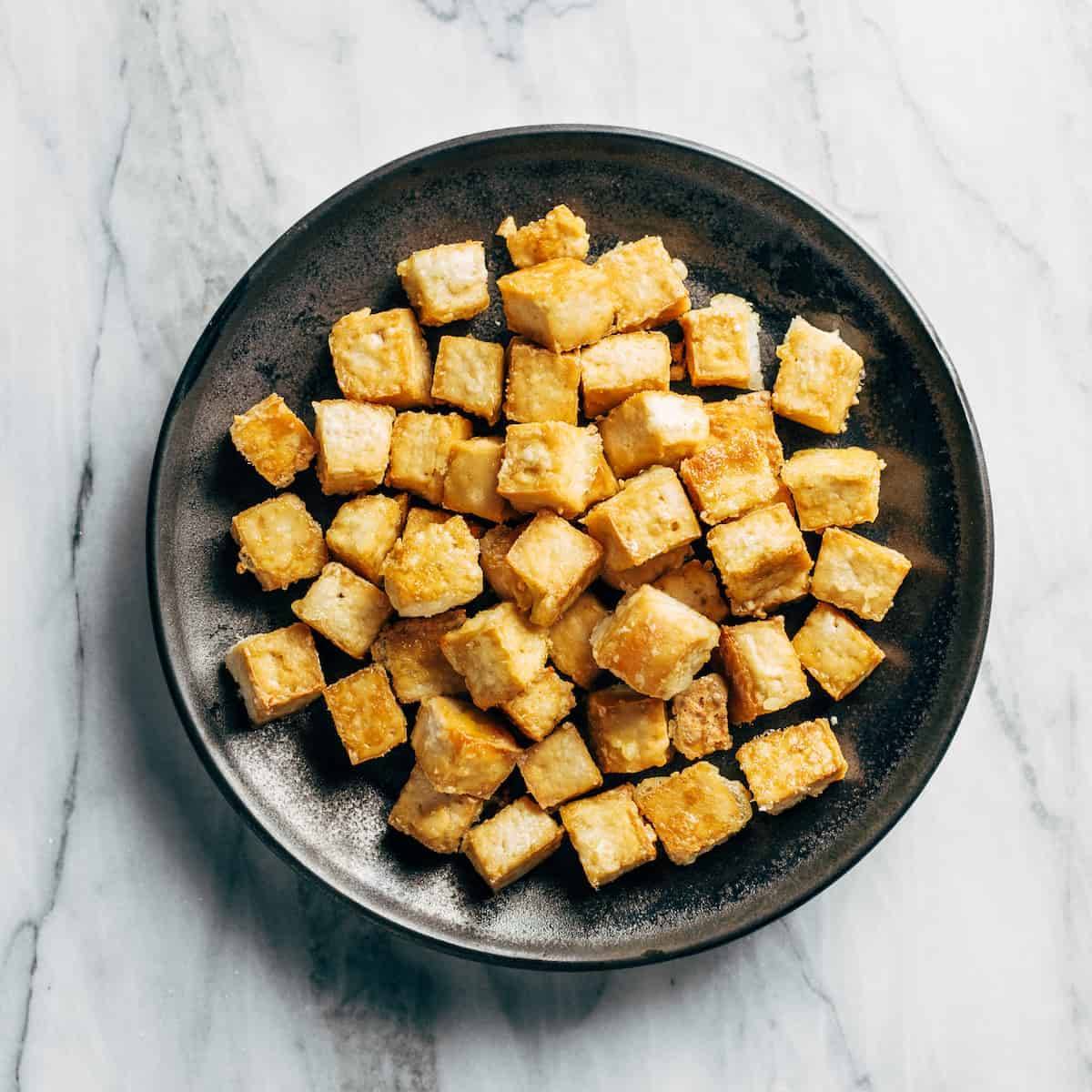 How to bake crispy tofu step five.