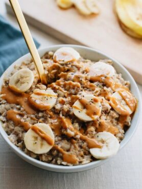 Peanut butter banana oatmeal recipe.