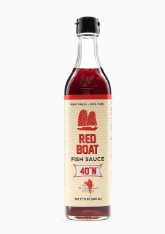 Red boat premium fish sauce.