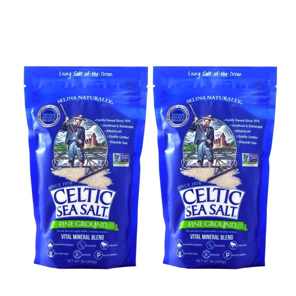 Celtic sea salt with resealable bags.