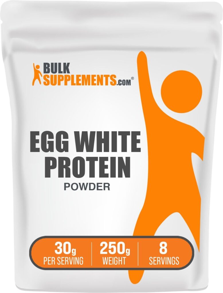 Egg white protein powder supplement.