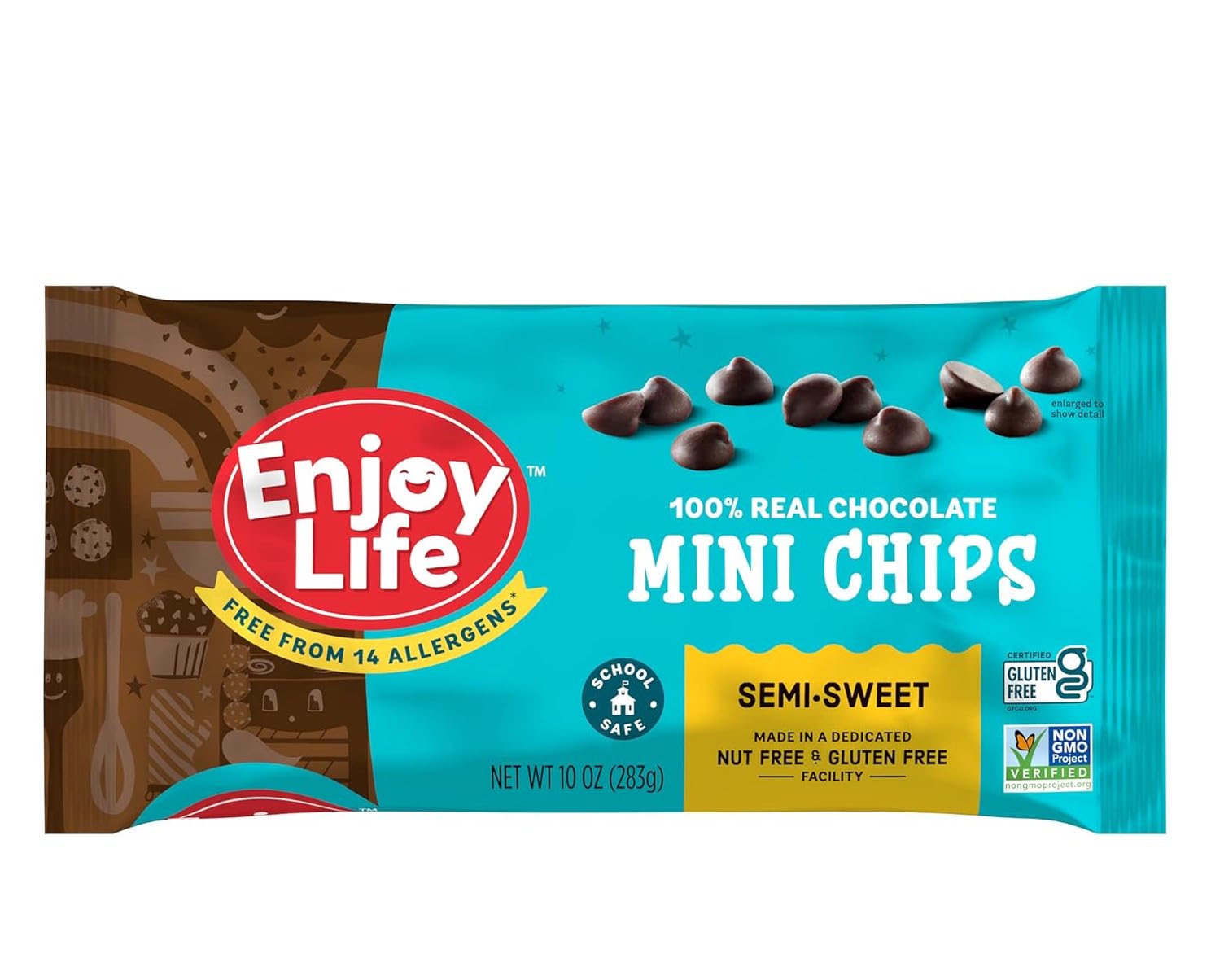 Enjoy life foods chocolate mini chips.