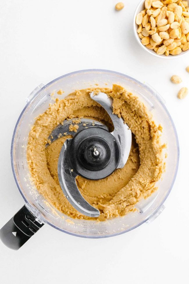 How to make peanut butter step three.