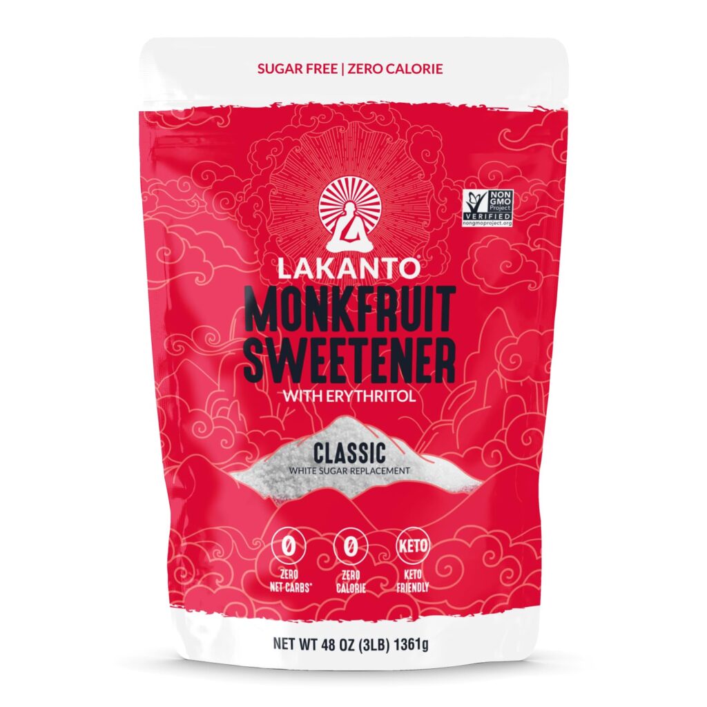 Lakanto monkfruit sweetener classic image.