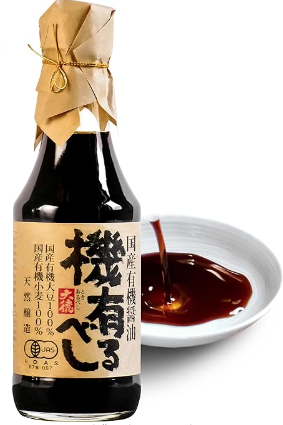 Organic soy sauce naturally brewed.