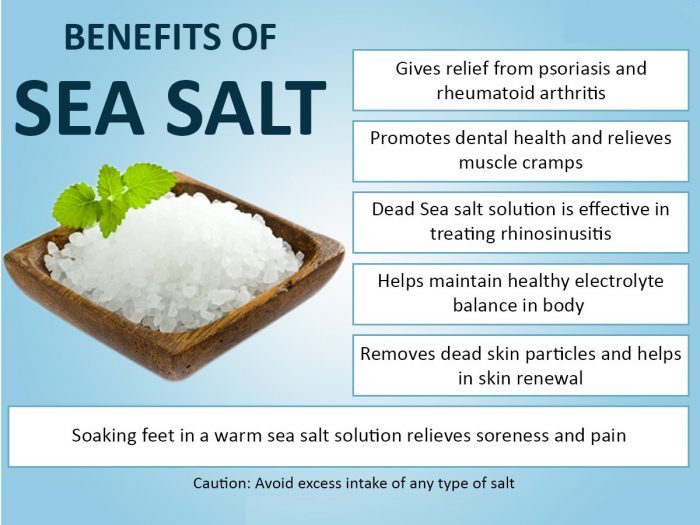 Benefits of sea salt.