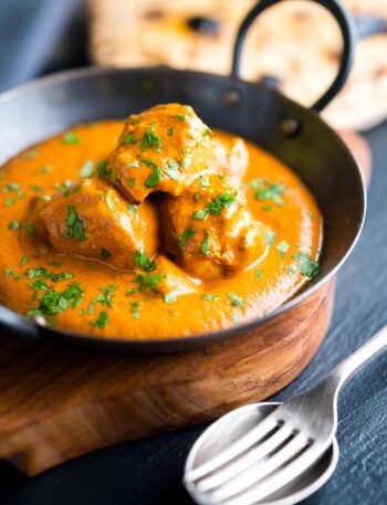 Chicken tikka masala dish ready to serve.