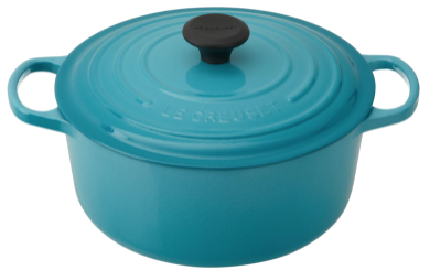 Le Creuset Enameled Cast Iron Signature Round Dutch Oven, 5.5 qt., Caribbean product.