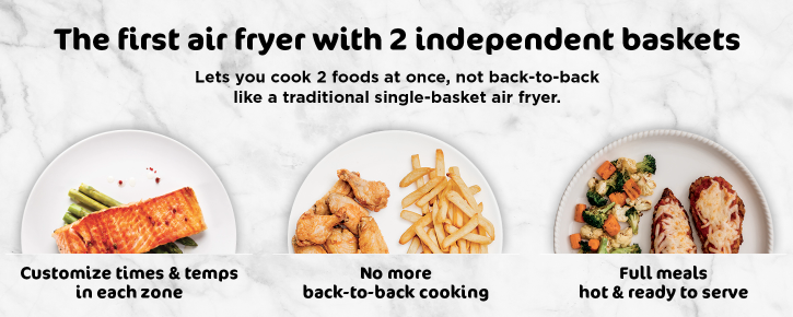 Ninja Air Fryer With Two Independent Baskets.