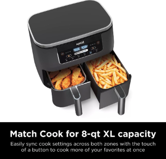 Ninja Air Fryer With Two Baskets Match Cook.